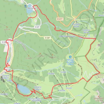 Trace GPS La Bresse - Le Hohneck - Retournemer, itinéraire, parcours