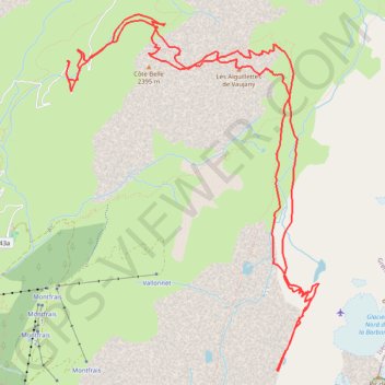 Trace GPS Glacier Sud de la Barbarate (Grandes Rousses), itinéraire, parcours