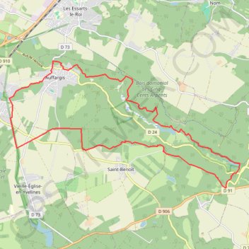 Trace GPS Vaux de Cernay, itinéraire, parcours