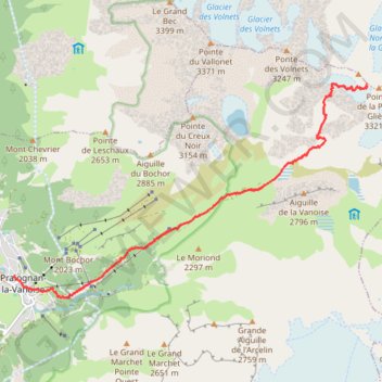 Trace GPS Col de la Glière, itinéraire, parcours