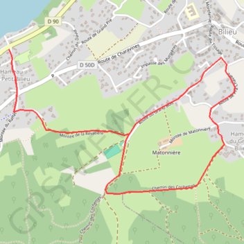 Trace GPS Pays Voironnais - Circuit de La Croix des Cochettes, itinéraire, parcours