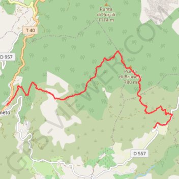 Trace GPS Corse du sud, Olmeto Burgo, itinéraire, parcours