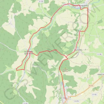 Trace GPS Circuit du château et de l'église de Corbelin - Varzy, itinéraire, parcours