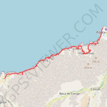 Trace GPS R1 09.06 Cruzinha à Ponta do Sol (2), itinéraire, parcours