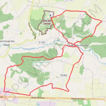 Trace GPS Randonnée de la Cerza - Lisieux, itinéraire, parcours