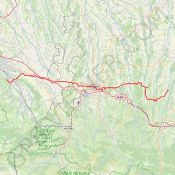 Trace GPS Narcastet - Galan, itinéraire, parcours