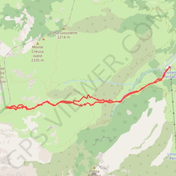 Trace GPS Monte Chiamossero, itinéraire, parcours