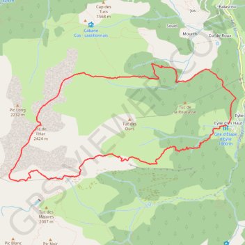 Trace GPS Pic de l'Har en boucle, itinéraire, parcours