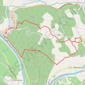 Trace GPS Castelfranc, itinéraire, parcours