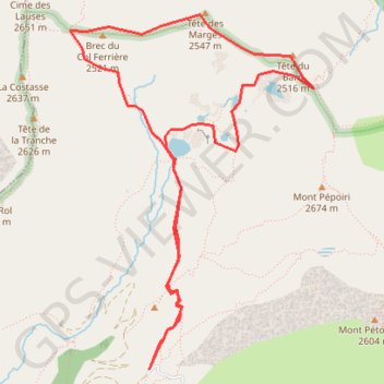 Trace GPS Lacs Millefonts, itinéraire, parcours