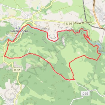 Trace GPS Rocamadour La Pannonie, itinéraire, parcours