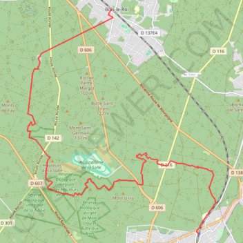 Trace GPS Bois-le-Roi - Fontainebleau - Avon, itinéraire, parcours