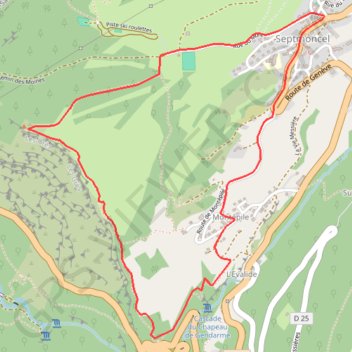 Trace GPS Sentier des Grès - Septmoncel, itinéraire, parcours