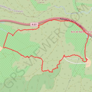 Trace GPS Étang de Jonquiéres - Narbonne, itinéraire, parcours