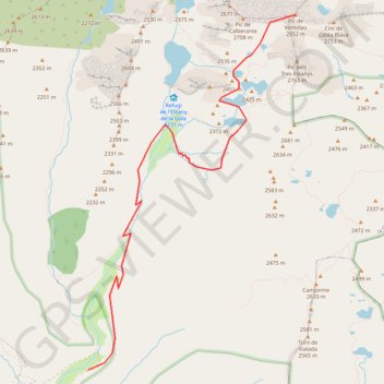 Trace GPS Pic de Ventolau depuis Cerbi, itinéraire, parcours