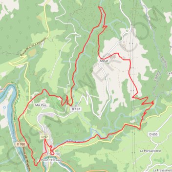 Trace GPS TRAIL D'AQUI 08 - ESTAING - 15km et 600 D+, itinéraire, parcours