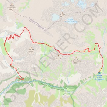Trace GPS Col de la vallette, itinéraire, parcours