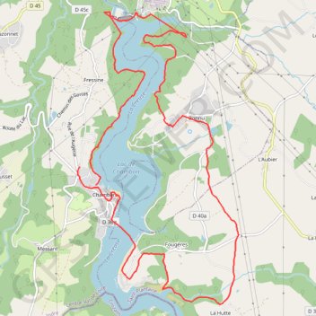 Trace GPS Marche Eguzon, itinéraire, parcours