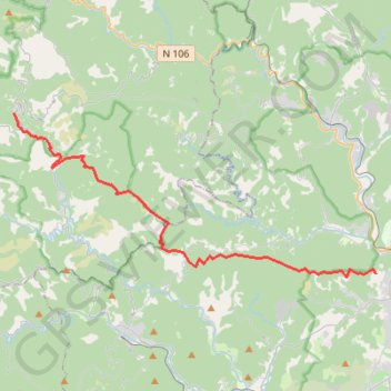 Trace GPS Saint germain de calberte alès, itinéraire, parcours