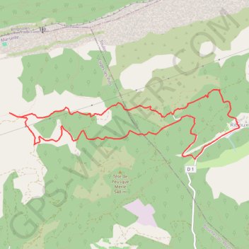 Trace GPS Riboux - Four à cade - Jas de Frédéric - Jas de Sylvain, itinéraire, parcours