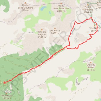 Trace GPS Bel Pinet-Lac Néal-Vallon de Pansier-Bel Pinet, itinéraire, parcours