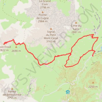 Trace GPS Forts de Mont Froid, itinéraire, parcours