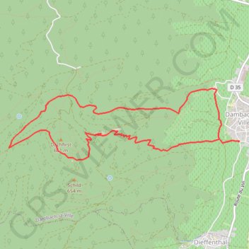 Trace GPS Château du Bernstein, itinéraire, parcours