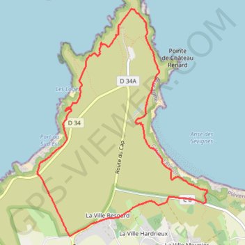 Trace GPS Autour du Cap Fréhel, itinéraire, parcours