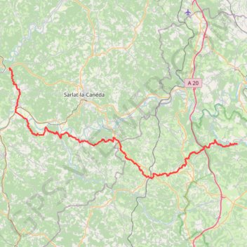 Trace GPS Rocamadour - Les Eyzies-de-Tayac-Sireuil, itinéraire, parcours