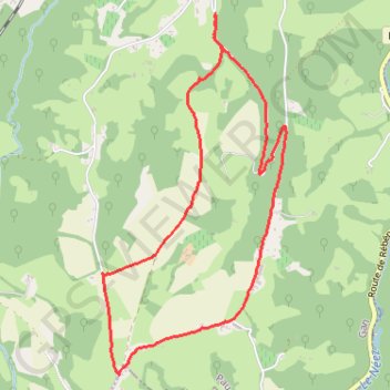 Trace GPS Coteau de Haut-de-Gan, itinéraire, parcours