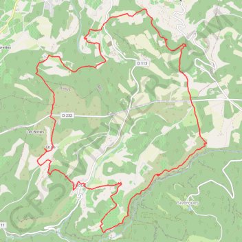 Trace GPS Buoux - Rocher des Druides, itinéraire, parcours