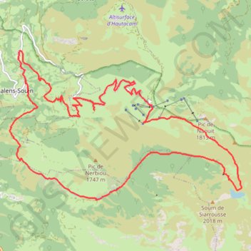 Trace GPS Hautacam et lac d'Isaby, itinéraire, parcours