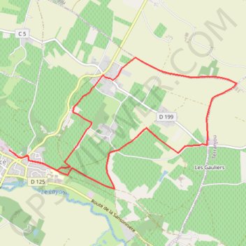 Trace GPS Le circuit des Moulins - Thouarcé, itinéraire, parcours