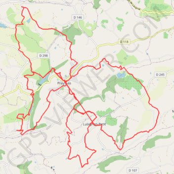 Trace GPS Boucles autour de Prayssas et Lusignan-Petit, itinéraire, parcours