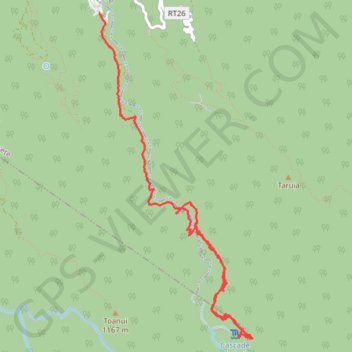Trace GPS TAHITI - PEDESTRE - Papeete - La Fautaua itinéraire aux vasques de Fachoda, itinéraire, parcours