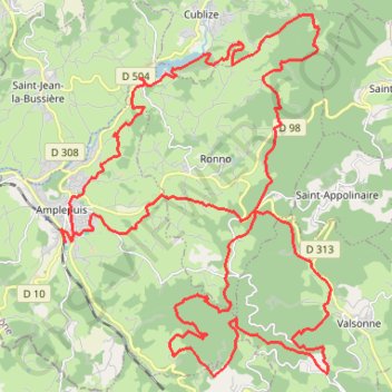 Trace GPS Ampl'Rando d'Automne - Amplepuis, itinéraire, parcours