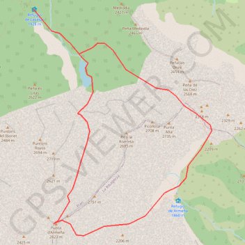 Trace GPS Pico d'Espouy par la Diagonale, itinéraire, parcours