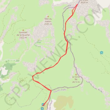 Trace GPS Pic Mas de la Grave, itinéraire, parcours