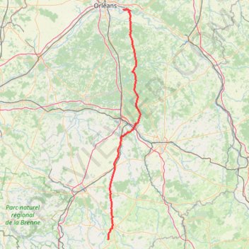 Trace GPS De Mardié dans le Loiret à Sugère dans l'Indre, itinéraire, parcours