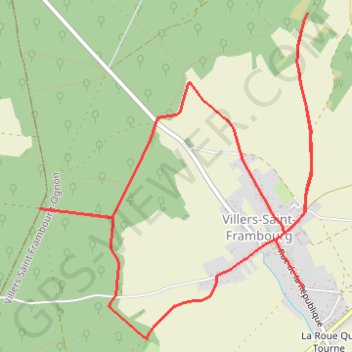 Trace GPS Circuit découverte de Villers-Saint-Frambourg, itinéraire, parcours