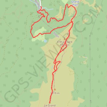 Trace GPS Belledonne - le Grand Rocher, itinéraire, parcours
