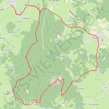Trace GPS Araules Le Mont Lizieux, itinéraire, parcours