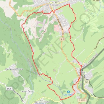 Trace GPS Tour du Bief de la Chaille - Les Rousses, itinéraire, parcours