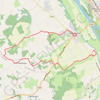 Trace GPS Circuit des Puits - Beaulieu-sur-Loire, itinéraire, parcours
