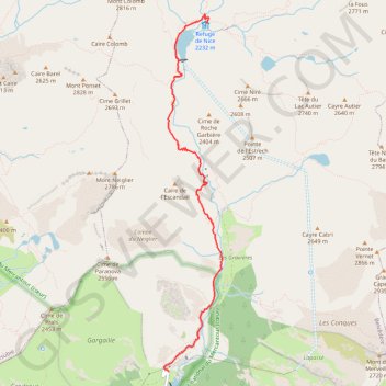 Trace GPS Mercantour - Le Mont Clapier, itinéraire, parcours