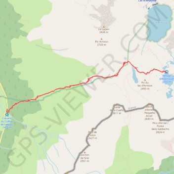 Trace GPS Lacs d'Arrémoulit, itinéraire, parcours
