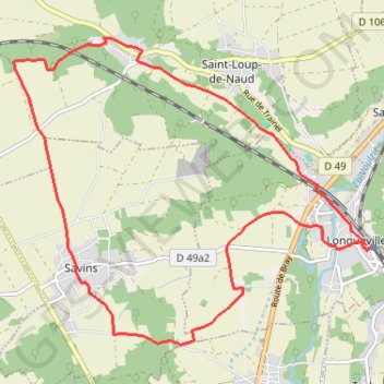 Trace GPS Les trois villages - Longueville, itinéraire, parcours