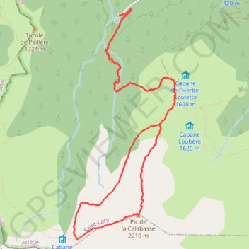 Trace GPS Pic de la Calabasse, itinéraire, parcours