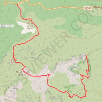 Trace GPS La traversée du Mont Puget, le Vallon des Rampes - Les Calanques, itinéraire, parcours