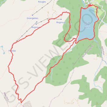 Trace GPS Randonnée autour du lac de Saint Guérin, itinéraire, parcours